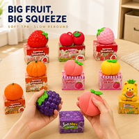 Southpeak Toy Jumbo Fruit Squishy 9 Stijlen Langzaam Terugverende Zachte TPR 20cm Aardbei Perzik Pompoen Sinaasappel Druiven Beer MOQ60 OEM WS