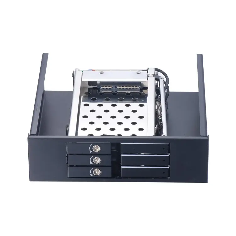 Unestech. Com 3x2,5 "SATA SSD HDD Mobile Rack para SATA 6Gbps, compatible con Bahía de unidad óptica de 5,25"