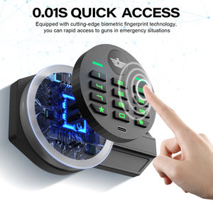 Kabinet penyimpanan pistol keamanan tinggi logam belum dirakit kotak panjang dan besar aman untuk senjata dan senjata dengan kunci Digital elektronik - Product Image 5