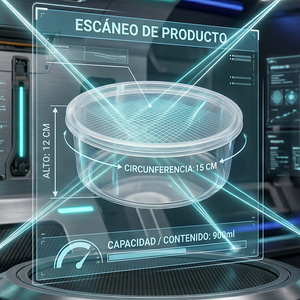 Boîte de conservation alimentaire ronde Ele-Gate 900 ml sans BPA, compatible micro-ondes - Product Image 3