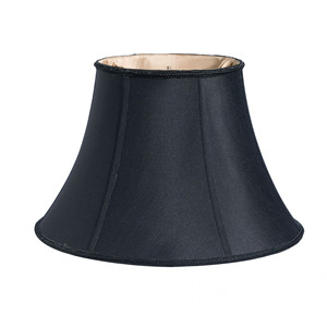 HMS 10 \ "paralume in Shantung ovale obliquo nero con fodera in bronzo eleganti cover e sfumature - Product Image 1