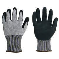 Gant anti-découpe hfp et revêtement en mousse de Nitrile, logo personnalisé, résistant aux coupure, pendentif de fil en acier, niveau ANSI 4