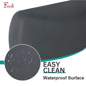 2 '<span class=keywords><strong>x</strong></span> <span class=keywords><strong>3</strong></span>' 'แผ่นรองเก้าอี้แบบตั้งสำหรับร้านตัดผมหนาดำครึ่งวงกลม1/2 "หนาเสื่อเก้าอี้ตัดผม - Product Image 4