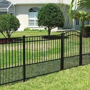 Çit paneli kolayca monte kompozit çit panelleri 6x6 6x8 güvenlik alüminyum metal slat alüminyum sınır duvar çit