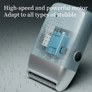 เครื่องโกนหนวดโรตารี่สำหรับผู้ชายรุ่นใหม่ ชาร์จผ่าน USB แบตเตอรี่ลิเธียม กันน้ำ IPX3 ใช้ได้กับรถยนต์ ใช้ได้กับใบหน้าและลำตัว ใช้ในบ้านได้ เครื่องโกนหนวดกันน้ำ - Product Image 3