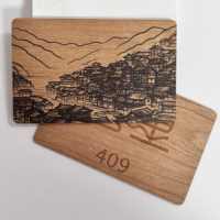 Carte de visite en bois NFC personnalisée 13,56 MHz 2025, impression couleur, puce 1k, carte RFID intelligente sans contact pour contrôle d'accès