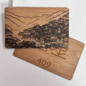 Tarjeta de Visita de Madera NFC Personalizada 2025, 13.56MHz, Impresión a Color, Chip 1k, Tarjeta de Control de Acceso RFID Inteligente Sin Contacto - Product Image 5