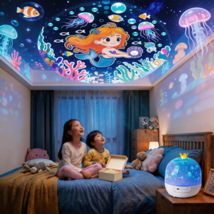Projecteur d'étoiles Youkela Galaxy pour chambre à coucher, veilleuse avec haut-parleur Bluetooth et minuterie, cadeau de Noël pour enfants, projecteur de plafond - Product Image 1