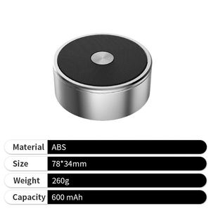 Mini Portable Wireless Speaker Custom Small Metal Round <b>USB</b> Charging Music <b>Player</b> Speaker for Home - Product Image 4