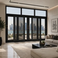 Ventanas Corredizas Horizontales Modernas de Aluminio Personalizadas, Resistentes al Viento, con Doble Acristalamiento, para Apartamentos y Almacenes