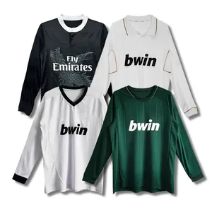Camisetas de fútbol Retro de alta calidad, camiseta de Club de fútbol de España, camiseta de fútbol transpirable de manga larga
