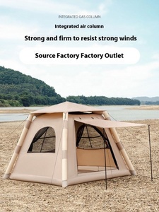 <span class=keywords><strong>Set</strong></span> completo di tenda a cupola gonfiabile istantanea per 4-5 persone con pompa manuale One Touch Setup Air Shelter per famiglie in campeggio - Product Image 6