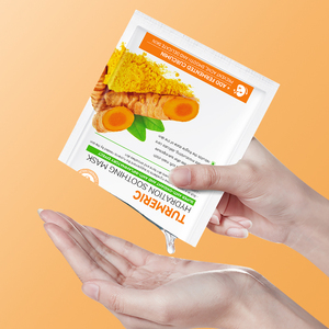Masque facial en feuille SADOER hydratant, lissant, apaisant, soin délicat, curcuma naturel, antioxydant, vente en gros - Product Image 1