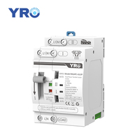 Contrôleur ATS Générateur YRO YRQ4PC-63 4P, Commutateur de Transfert Automatique Double Alimentation (ATS) sur Rail DIN 63A 4P pour Armoire 4 Voies