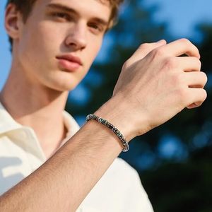 Pulsera de piedra de Ábaco de sangre de dragón Natural para hombres y mujeres, pulsera trenzada con cierre de Metal ajustable con cuentas, regalo - Product Image 5