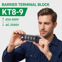 Bornier à vis fixe pour climatisation, connecteur de câble de batterie en cuivre 2 pôles