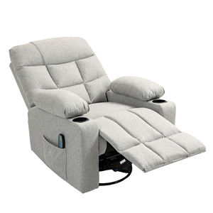 360° Drehbarer Übergroßer Schaukelstuhl Relaxsessel mit Massage- und Heizfunktion für das Wohnzimmer Sofa - Product Image 1