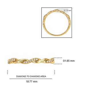 10K Rose Gold Women Twist Anniversary Band Mother's Day <b>Stacking</b> factory custom 1/20cttw ZIRCON Stackable <b>Ring</b> - Product Image 4