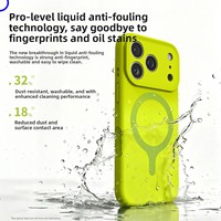 Coque magnétique pour iPhone 17 Pro Max en silicone liquide véritable, protection intégrale pour 16, finition pulvérisée unie, sensation peau.