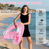 Chaise Flottante Gonflable pour Piscine avec Porte-Boissons et Poignée – Idéale pour Fêtes à la Plage