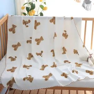 Couverture respirante cool pour enfants, 1 pièce, imprimée, fibre de bambou, couette d'été pour bébé, édredon pour jardin d'enfants