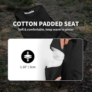 Silla de Camping Acolchada, Silla Plegable Ajustable de 2 Posiciones, Silla de Camping Portátil con Bolsillo Lateral <span class=keywords><strong>y</strong></span> Bolsa de Transporte - Product Image 4