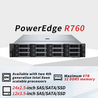 PowerEdge R760 16th Gen a System Data Center AI GPU 2U Rack Computer Nas Storage Home Cloud Sxm2 Business Servidores