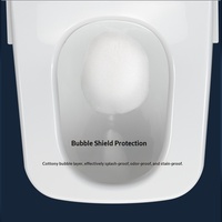 Siège de toilette intelligent en gros, entièrement automatique, modèle universel pour usage domestique, avec siège chauffant, couvercle à détection automatique, télécommande et air chaud