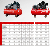 Compresseur d'air à piston diesel Type LV4008C 1.5 kw 8Bar avec réservoir 100L Mini piston Compresseur d'air à piston portable bon marché