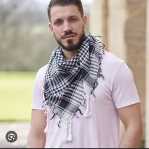 Listo para enviar al por mayor al aire libre a prueba de viento borla árabe pañuelo musulmán árabe hombres cuadrados bufandas tácticas - Product Image 3