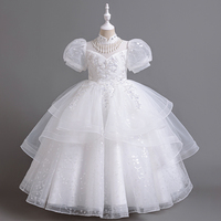 Robe de mariée princesse en crochet imprimée Yi-name pour demoiselle d'honneur, enfant, bébé d'un an