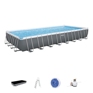 <span class=keywords><strong>Piscina</strong></span> Familiar Rectangular de PVC <span class=keywords><strong>para</strong></span> Exteriores, Ultra Grande, con Marco de Acero, Bomba de <span class=keywords><strong>Filtro</strong></span>, Capacidad de 52,231 L, Modelo 56623 - Product Image 5