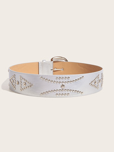 <span class=keywords><strong>Ceinture</strong></span> large <span class=keywords><strong>argentée</strong></span> tendance Y2K pour <span class=keywords><strong>femme</strong></span>, accessoire de mode urbaine pour <span class=keywords><strong>femme</strong></span> - Product Image 5
