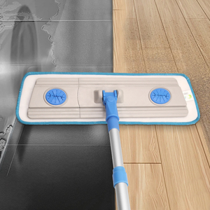 Ensemble de serpillière plate professionnelle avec recharge en microfibre compatible avec le <span class=keywords><strong>velcro</strong></span> et toute serpillière pour le nettoyage des sols - Product Image 2