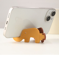 Support de téléphone portable en plastique en forme d'éléphant mignon, support de chevet portable, boucle porte-clés, pliable, facile à transporter, modèle SJZJ_18, longueur 8 cm