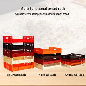 Conteneurs en plastique PE écologiques et recyclables 545*475*80, caisses à pain empilables et emboîtables pour boulangerie et boulangerie-pâtisserie - Product Image 3