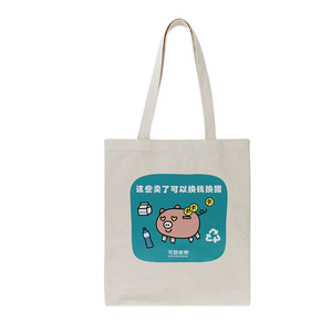 Bolsa de Lona Grande Personalizada de Fábrica con Bolsillo con Cremallera, Reutilizable, Reciclable, con Asas, para Supermercado, con Logotipo Impreso, Bolsa de Compras - Product Image 1