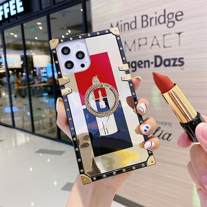 <span class=keywords><strong>Funda</strong></span> de teléfono móvil con borde cuadrado holográfico, carcasa protectora de lujo con sujeción para los dedos para <span class=keywords><strong>Iphone</strong></span> <span class=keywords><strong>11</strong></span> 12 - Product Image 6