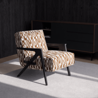 Sillón de Salón Moderno de Teca Dorada de Alta Calidad para Sala de Estar, Dormitorio, Comedor, Hotel, Ecológico, Individual