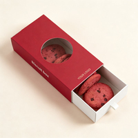 Boîte d'emballage en papier biodégradable de qualité alimentaire pour biscuits, avec pelliculage mat, pour pain, chocolat et autres friandises