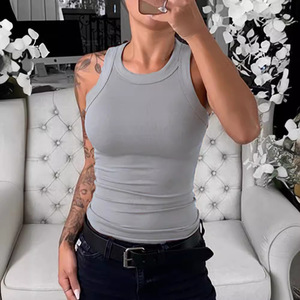 Top Corto de Punto Acanalado para Mujer, Blanco, Verano, Casual, Fitness, Colores Caramelo, Hombros Descubiertos, Sexy - Product Image 5
