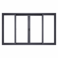 Fenêtre coulissante en aluminium avec cadre durable, bonne résistance aux intempéries, longue durée de vie pour les projets d'installations publiques