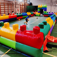 Blocs de jeux en brique gonflable pour enfants, pièces, barrière gonflable