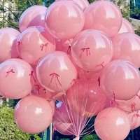 Grand ballon en latex écologique en forme d'orbite avec nœud papillon et carte, imprimé en sérigraphie 3 couleurs pour décoration d'anniversaire pour adultes
