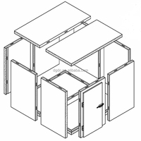 Chambres Froides Personnalisées avec Porte Battante, Panneaux PU Haute Densité 43kg/m³, Isolation Ignifuge B1 pour Stockage Frigorifique