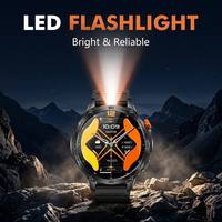 Montre connectée robuste pour homme K69 avec écran AMOLED de 1,73 pouce, étanche, pour les travailleurs du bâtiment
