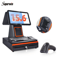 Monitor de Pantalla Táctil con Interfaz AV HD de Alta Resolución y Puerto VGA de Fábrica para Sistemas POS, con Soporte, Sistema POS Samsung