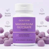 Gummies de Magnésium Glycinate Herbal Premium pour Adultes, 60 unités, Riches en Protéines, Soutien Immunitaire, Pour le Sommeil, OEM/ODM Marque Privée, Durée de Conservation 24 Mois