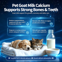 Comprimés de calcium au lait de chèvre en gros pour chiens et chats, supplément D3 et magnésium pour la santé osseuse, marque privée OEM
