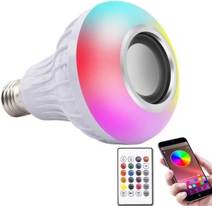 E27 RGB Thông Minh Màu Xanh Răng Loa Âm Nhạc Đầy Màu Sắc Ánh Sáng Sân Khấu Bóng Đèn Điều Khiển Từ Xa 12W LED Thay Đổi Độ Sáng Bóng Đèn Cho Đảng Nhà - Product Image 1